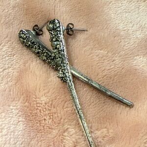 Silver Textured Earrings